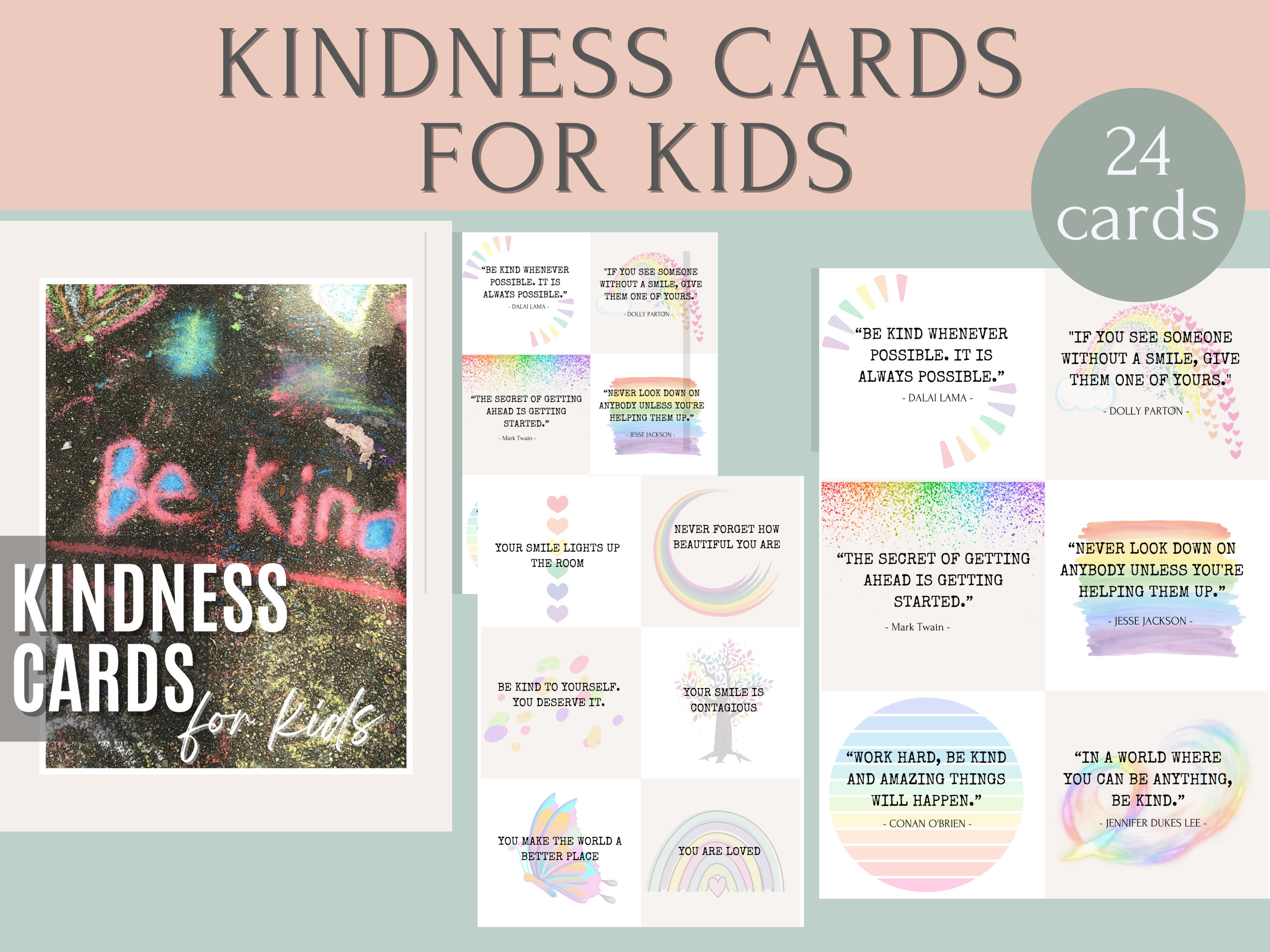 Kindness Card for Kids Printable Spread Kindness Treat People With ...