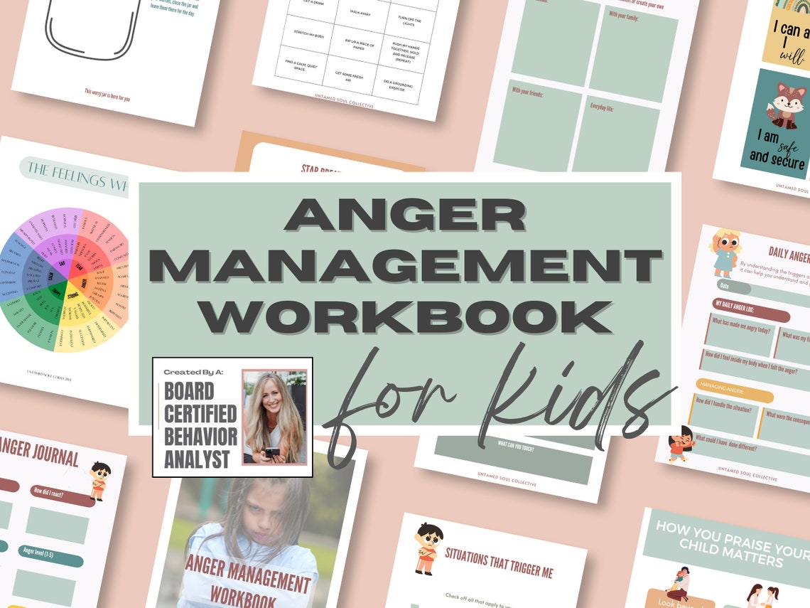 Kid Anger Mangement Workbook Children With Anger School Counselor ...