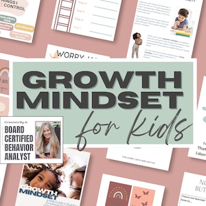 Growth Mindset Workbook for Kids | Printable Positive Thinking Worksheets | Build Confidence & Resilience | Homeschool Worksheet