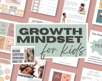 Growth Mindset Workbook for Kids | Printable Positive Thinking Worksheets | Build Confidence & Resilience | Homeschool Worksheet