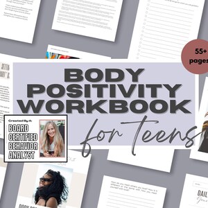 Body Positivity Workbook for Teens & Teenagers | Self-Love Confidence Journal | Printable Mental Health Guide | Self-Esteem Guide Body Image