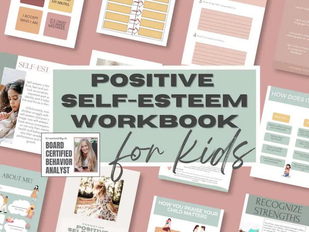 Self-esteem Workbook for Kids | Printable Therapy Worksheets for ...
