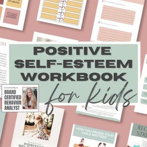 Self-Esteem Workbook for Kids | Printable Therapy Worksheets for Children | Mental Health & Feelings Activities | SEL Resource