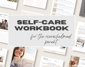 Self-Care Workbook for Overwhelmed Moms | Printable Stress Relief Journal & Self-Love Guide | Mental Health Wellness for Women