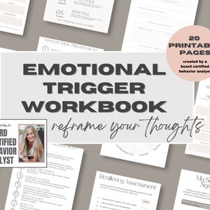 Emotional Trigger Workbook: Thought Journal, Trauma Processing (PDF Pattern)