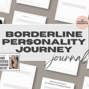 BPD Journal Borderline Personality Disorder BPD Gift BPD Awareness Printable Mental Health Journal bpd workbook Journal Prompts Printable