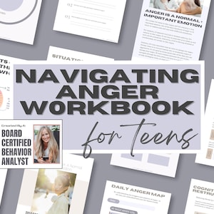Printable Anger Management Workbook for Teens | Emotional Regulation & Anxiety Relief Tools for Teens | Managing Emotions Teenager