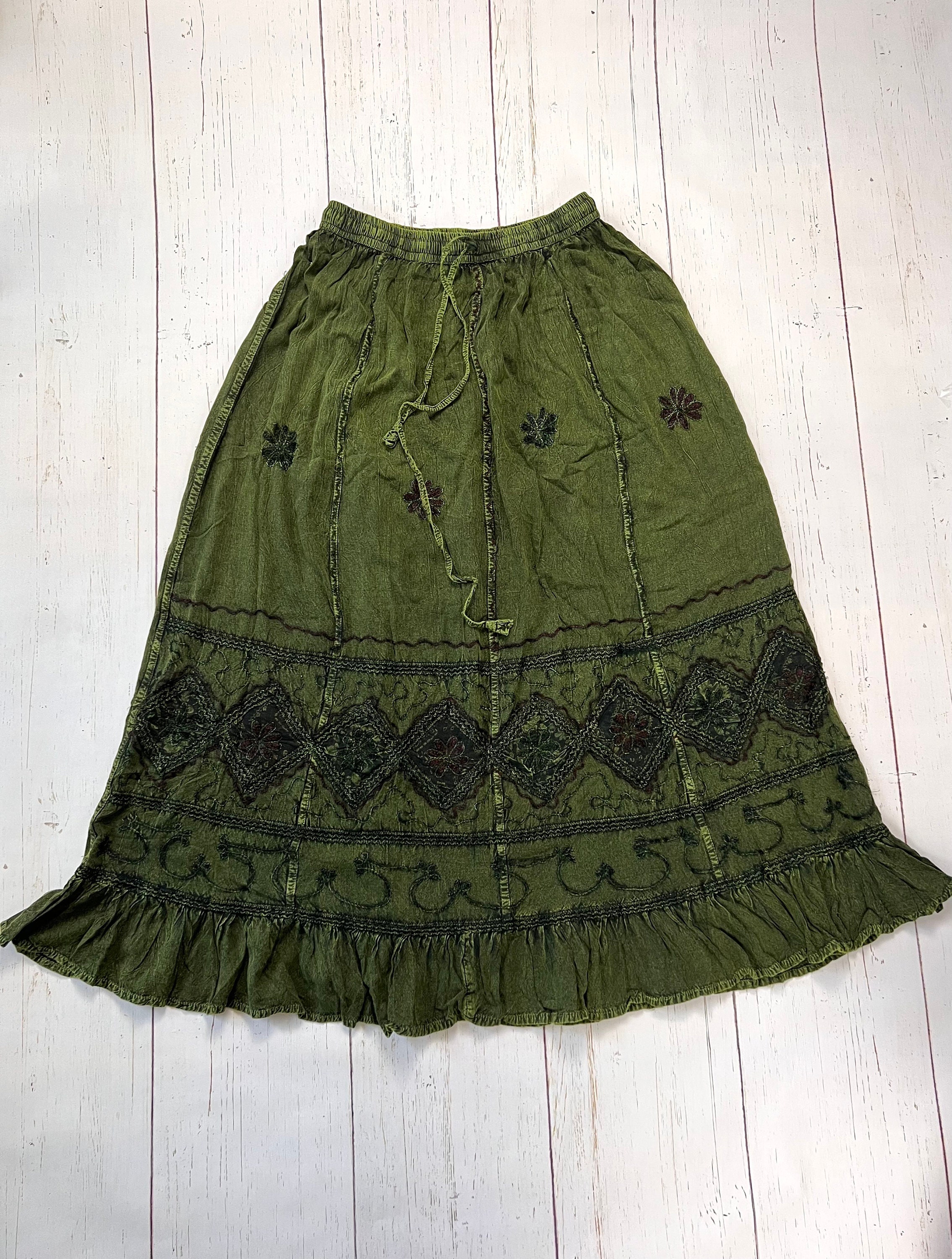 Green Indian Skirt 
