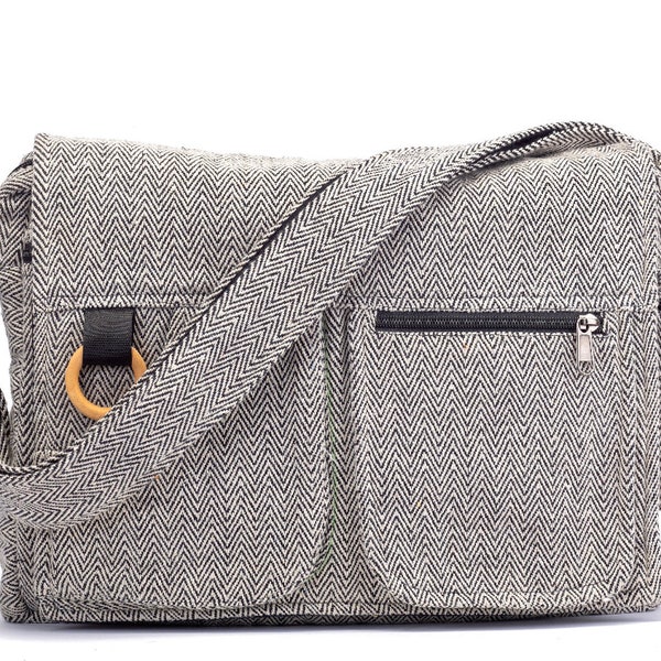Cotton Laptop bag, Multipocket Professional Messenger Bag,Durable Freelancer Executive bag, Gift for him, Stylish Minimalist Laptop bag,gift