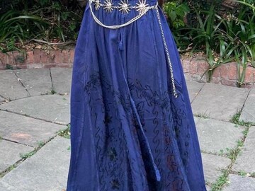 Fairy Boho Hippie Flowy Skirt, Vintage Vibe Embroidered Maxi Skirt,Forest Hippie Cottage Core Long Skirt,Floral Patchwork Summer 60s Skirt