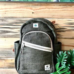 Reiner Himalaya Hanf Rucksack, umweltfreundlicher großer Rucksack, Reisetasche, Laptopfach Hanftasche, ethisches Geschenk, Schulanfang, Hanf