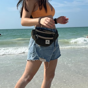 Sherpa Travel Hemp Fanny Pack , Himalayan Hemp Belt Bag, Travel Sling Pouch,waist Bum Bag, Handmade utility bag,Hip pack, Thoughtful gift
