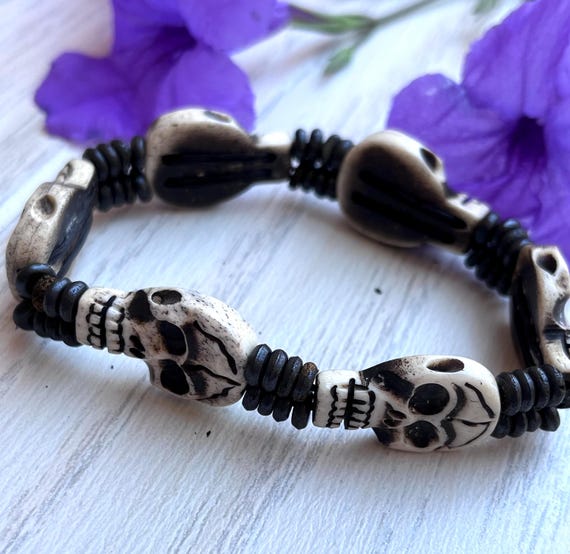Gothic bones bracelet discount