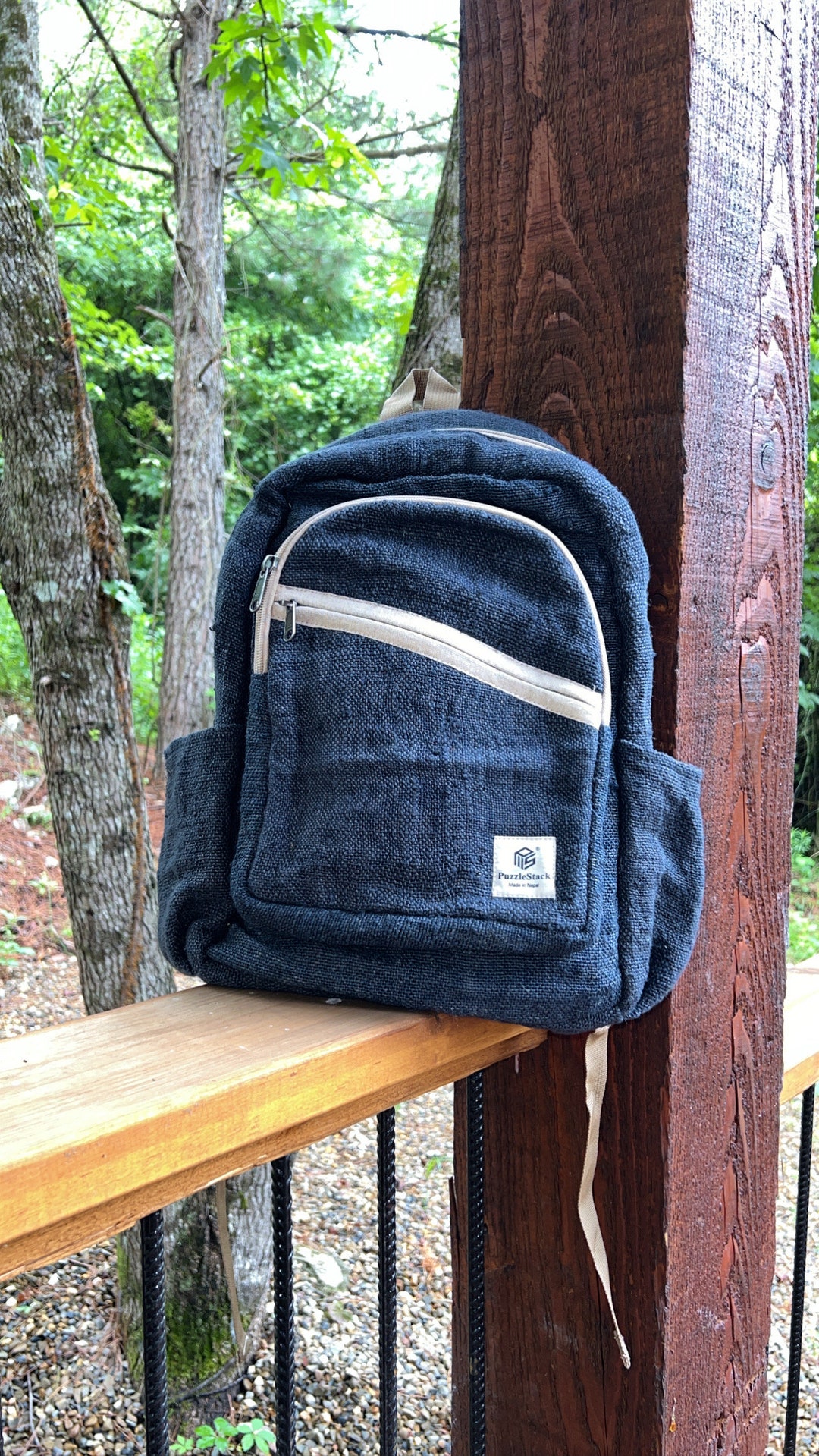 Pure Himalayan Hemp Backpack, Ecofriendly Large Backpack, Travel Size