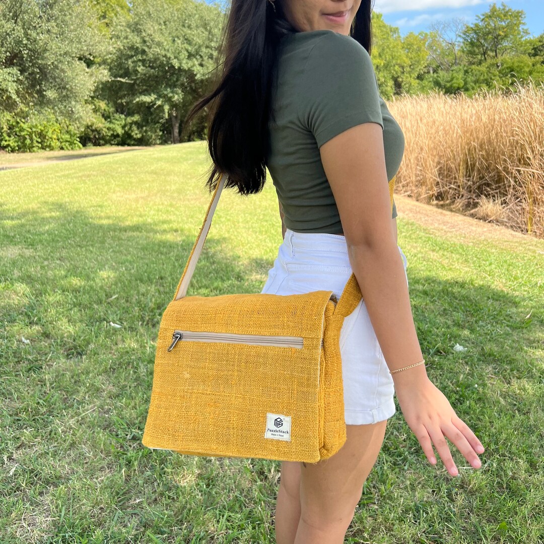 Messenger Bag Hemp, Sustainable Messenger Bag , Crossbody Bags for