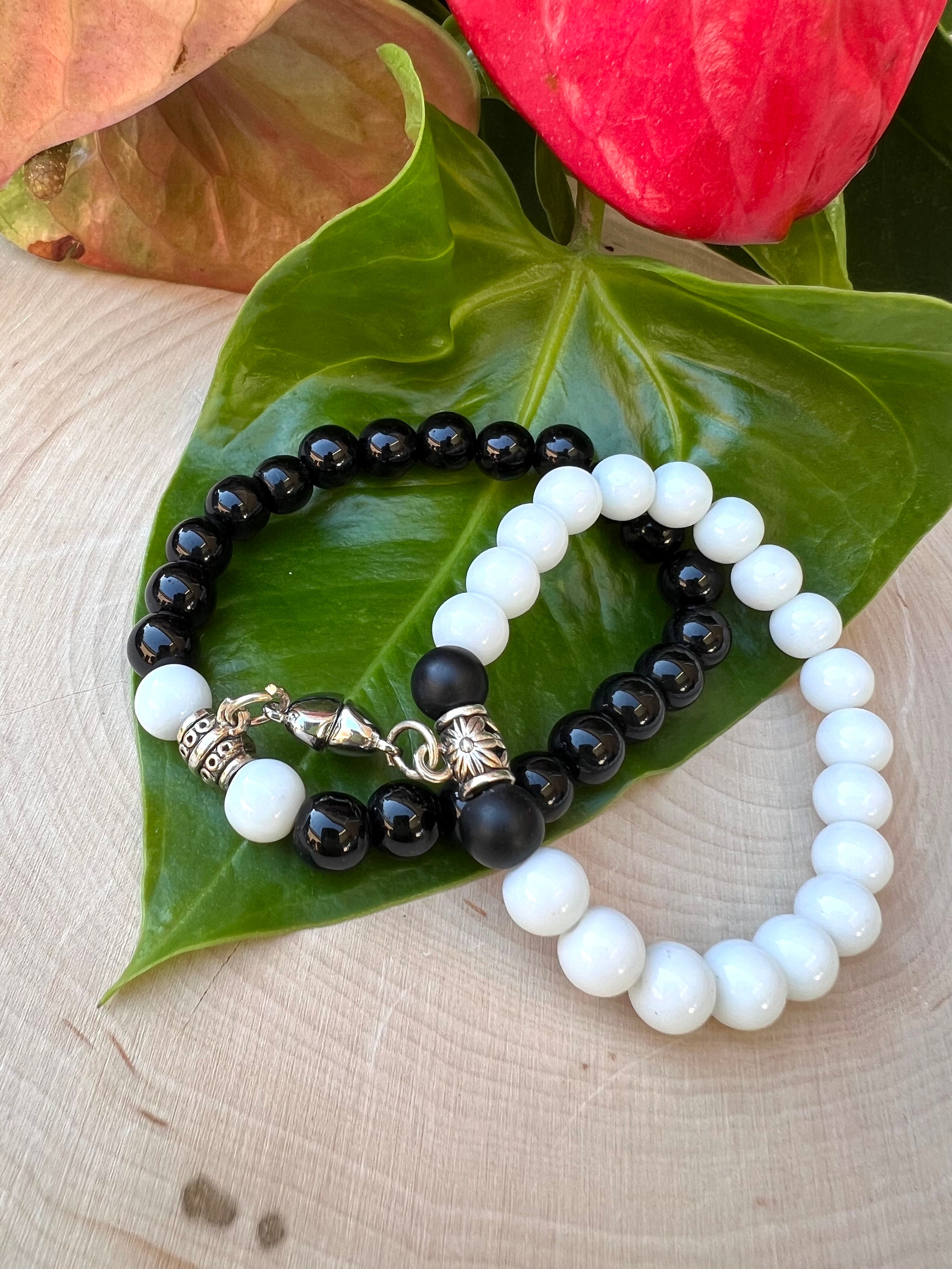 Magnetic Heart Bracelet, Matching Bracelets for Couples,white