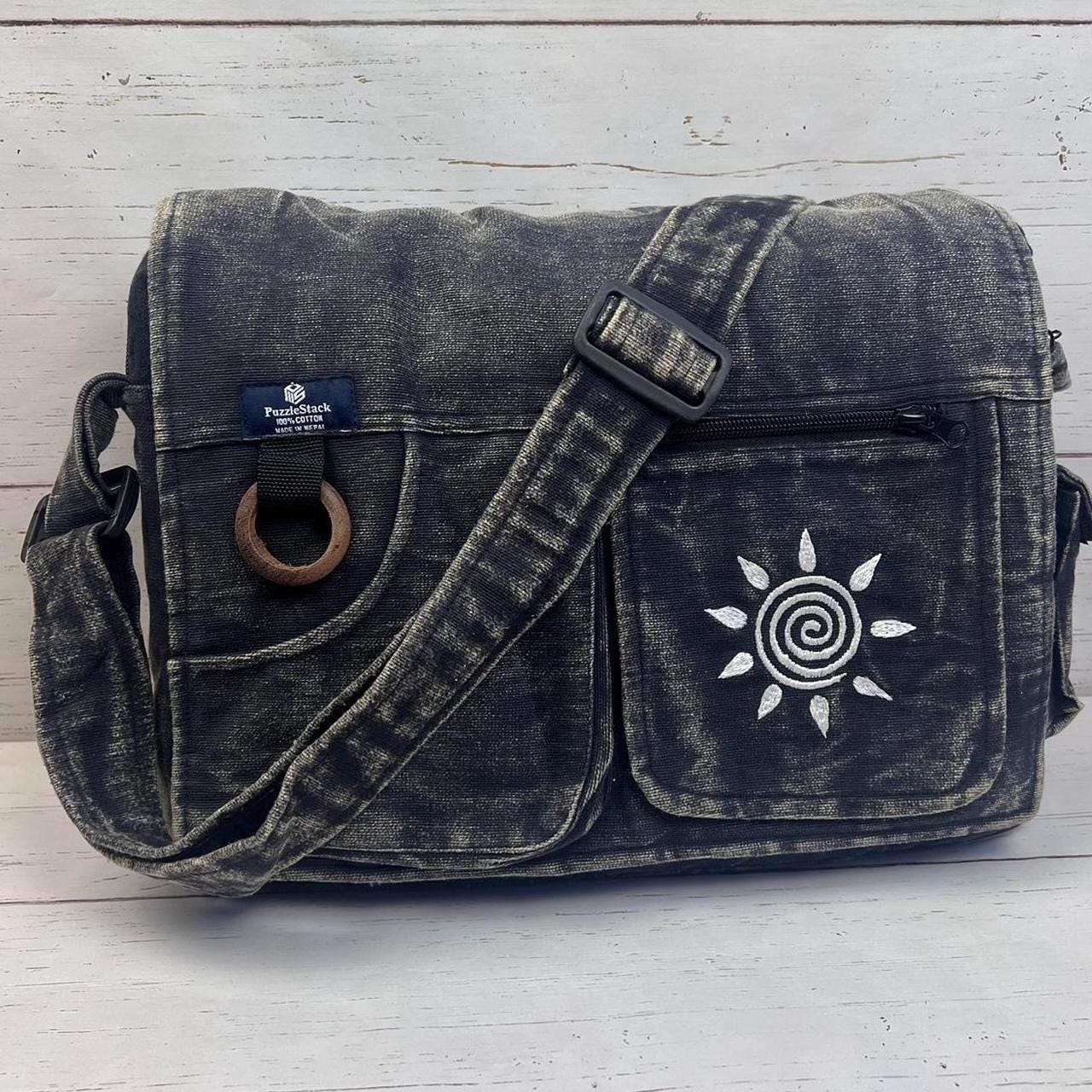 Denim Messenger Bag - Etsy Denim Messenger Bag - Etsy
