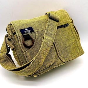 Crossbody-boodschappertas/ Handgemaakte tas/ Crossbodytas/ Katoenen tas/ Veganistisch/ Biologisch/ Reistas/ Werktas/ Casual/ Cadeau/Unisex tas/stonewashed