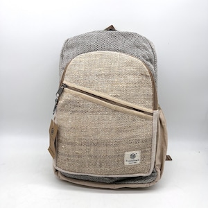 Mochila de viaje de cáñamo hecha a mano, mochila de cáñamo del Himalaya, bolsa de senderismo boho de comercio justo, bolsa hippie, bolsa de viaje, bolsa sostenible de inspiración boho