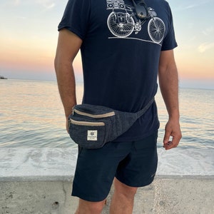 Sherpa Travel Hemp Fanny Pack , Himalayan Hemp Belt Bag, Travel Sling Pouch,waist Bum Bag, Handmade utility bag,Hip pack, Thoughtful gift