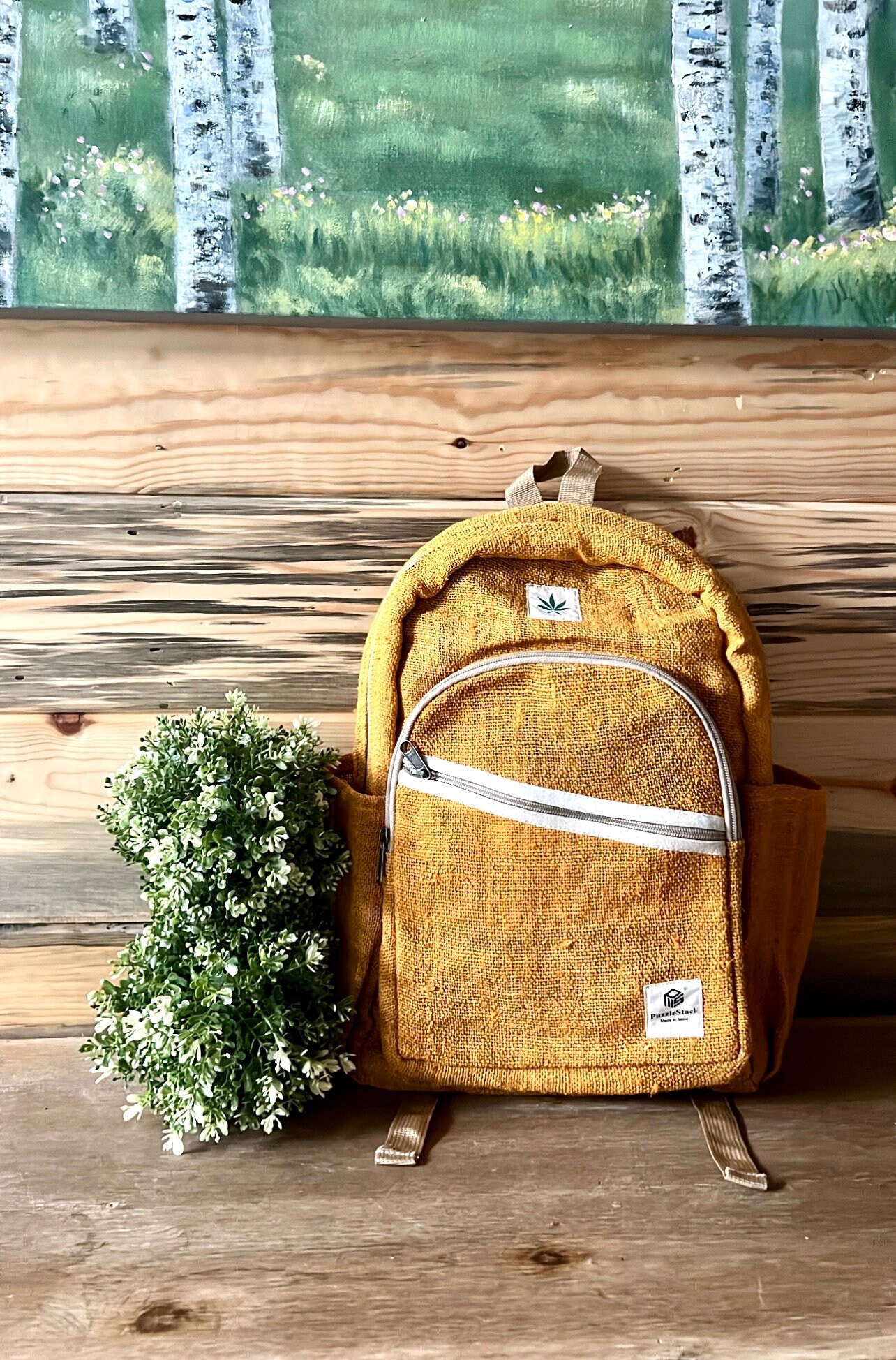 Pure Himalayan Hemp Backpack, Eco-friendly Large Backpack 