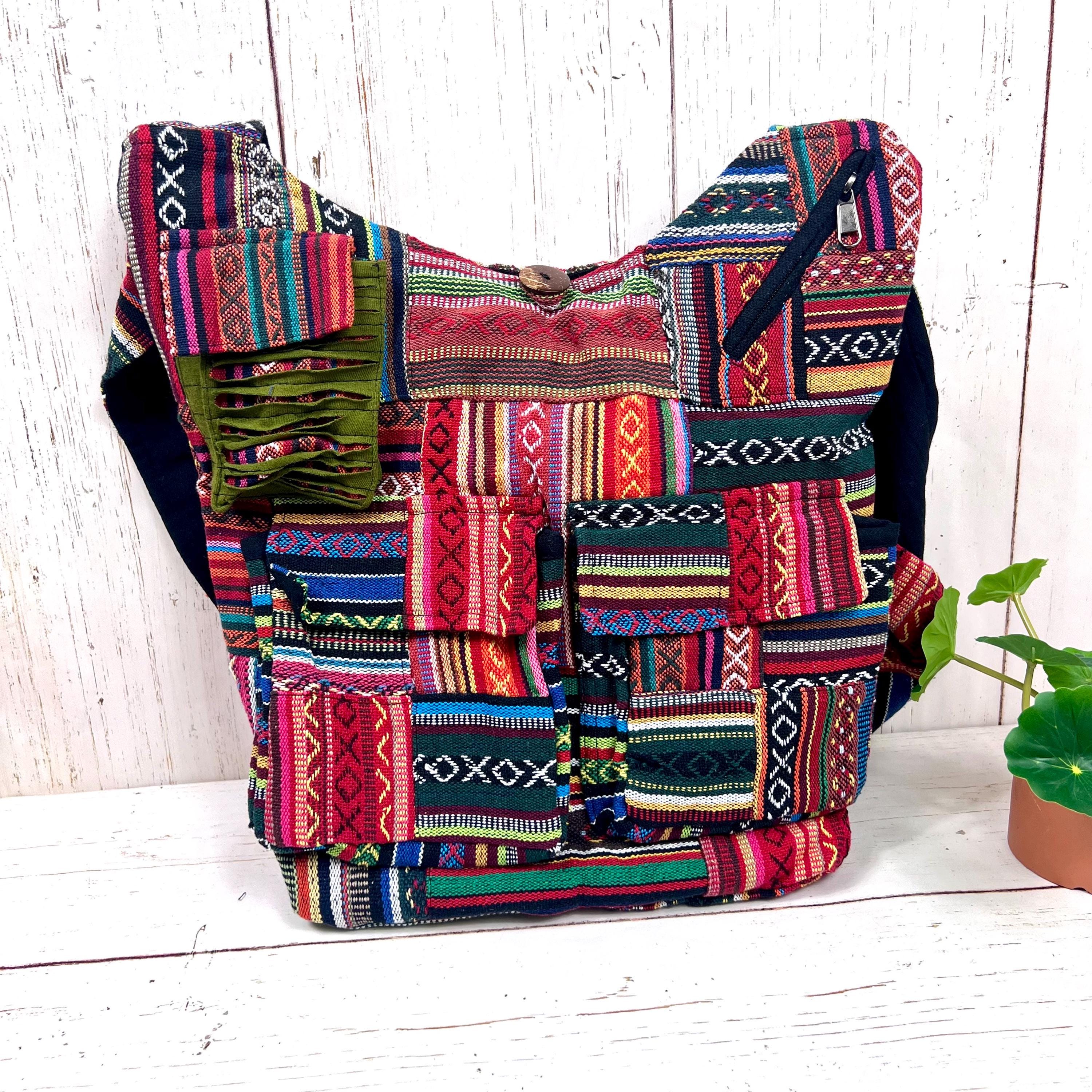 Colorful Handmade Patchwork Crossbody Sling Bag, Eco  display picture 2
