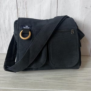 Handmade Messenger Crossbody Bag ,Multipocket Cotton Bag, Vegan Travel Gift, Unisex Crossbody Bag, Back to School Gift