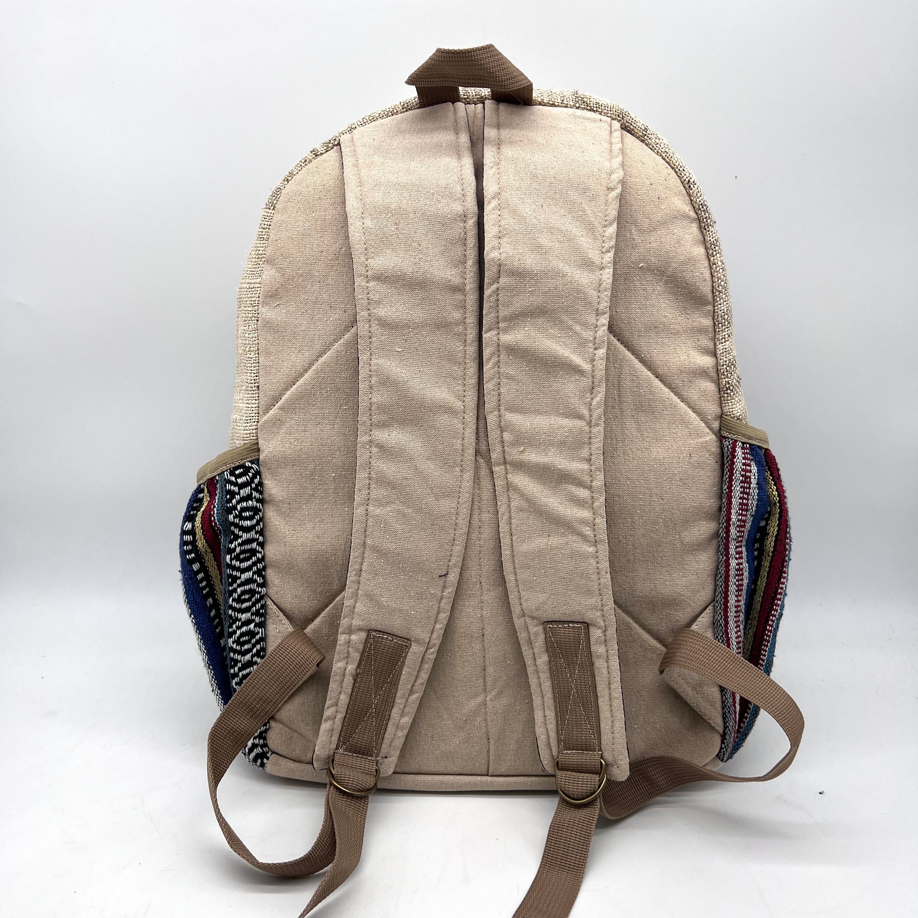 Mochila de cáñamo del Himalaya, pequeña bolsa hippie para festivales con calavera - México