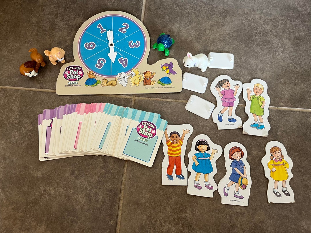 Vintage Littlest Pet Shop Game Board Parts 1993 Figures Etsy