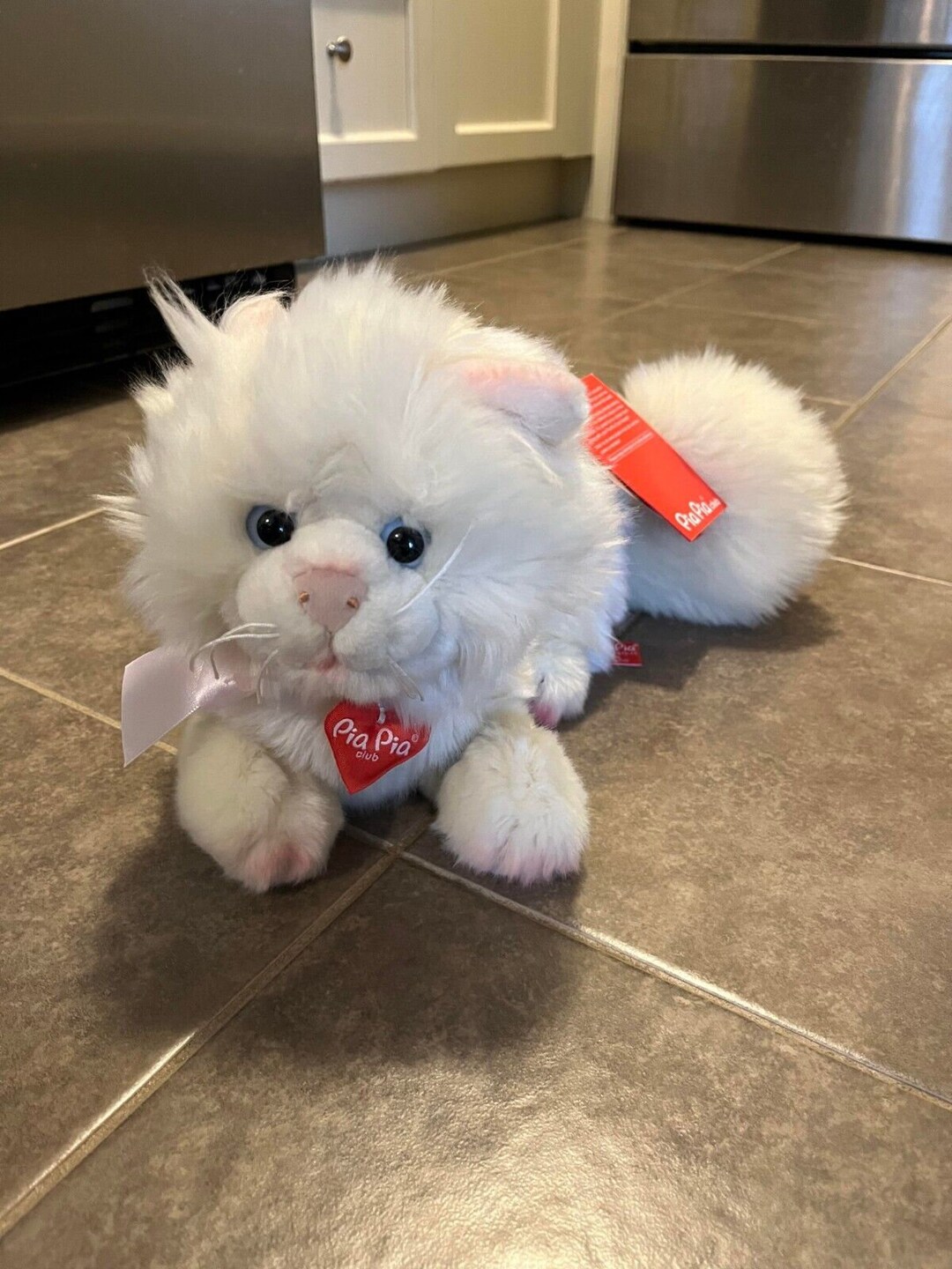 White Persian Cat Plush Toy Etsy