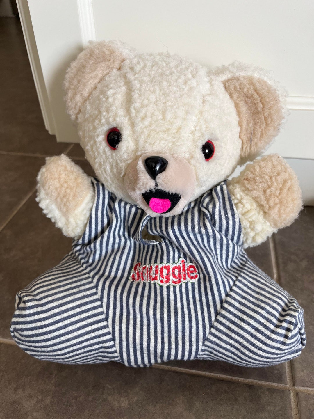 Downy SNUGGLE BEAR Plush Puppet With Striped Pajamas Etsy