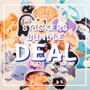 Vinyl-Aufkleber-Set, Bundle | Wählen Sie ein beliebiges Bündel | Wasser- und UV-beständiger Aufkleber | Kawaii die geschnittene Aufkleber | Laptop und Wasserflasche Aufkleber