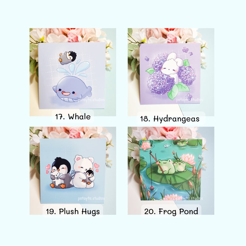 Art Print Set Bundle Cute Art Print Kawaii Art Print Etsy