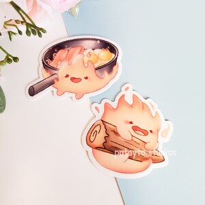 Cute Anime Vinyl Sticker | Fire Star Set | Water/UV Resistant Sticker | Kawaii Die Cut Sticker | Laptop and Water bottle Sticker