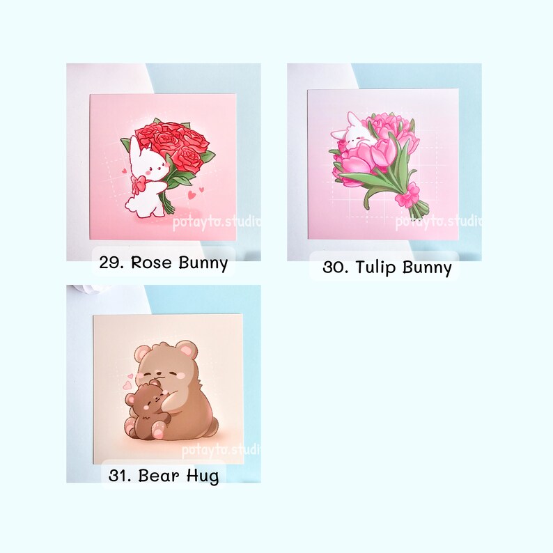 Art Print Set Bundle Cute Art Print Kawaii Art Print Etsy