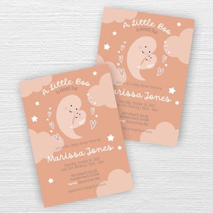 A Little Boo is Almost Due Invitation | Halloween Baby Shower Invitation | October Baby Shower Instant Download - Ghost Baby Shower Invite