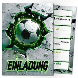 Fußball Einladungskarten zum Kindergeburtstag Jungen Fussball Karten zum Geburtstag Jungs Einladungen Geburtstagseinladungen Jungsgeburtstag