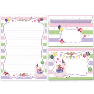 Briefpapier-Set Lama Briefblock Umschläge Blöcke für Mädchen Mädels Alpaka Papier Lama-Motiv A4 A5 schöne Notizblöcke Alpaka hübsch