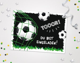 Fußball Einladungskarten zum Kindergeburtstag für Jungen Fussball Karten zum Geburtstag Jungs Jungen Fussball-Motiv Fuball Einladungen