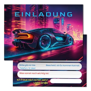 Rennauto Einladungskarten zum Kindergeburtstag Jungen Auto Karten zum Geburtstag Jungs Einladungen Geburtstagseinladungen Jungsgeburtstag
