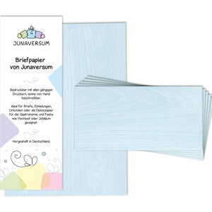 Briefpapier mit Umschlag Briefpapier-Set Blumen blaues Holz Vintage Motivpapier für Einladungen Hochzeit Briefe Blätter Urkunden Dekopapier