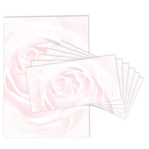 Briefpapier mit Umschlag Briefpapier-Set Ostern Rose Blumen Rosen Motivpapier für Einladungen Hochzeit Briefe Blätter Urkunden Dekopapier