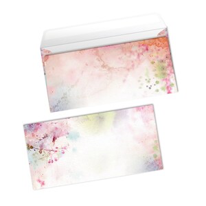 Letter Paper with Envelope Letter Paper Set Easter Rose Flowers Watercolor Motif Paper for Invitations Wedding Letters Leaves Certificates Decorative Paper image 6