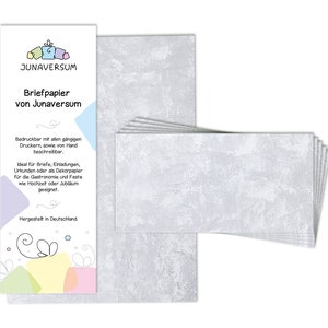 Briefpapier mit Umschlag Briefpapier-Set Vintage grau Motivpapier für Einladungen Hochzeit Briefe Blätter Urkunden Dekopapier