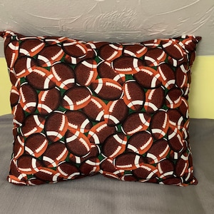 Football with Brown Back 19x16&quot; Decorative Throw Pillow