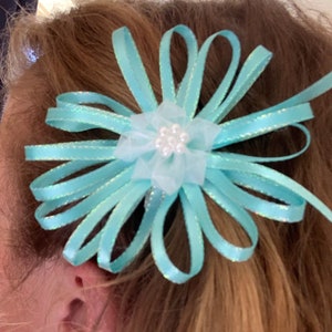Teal Hair Bow