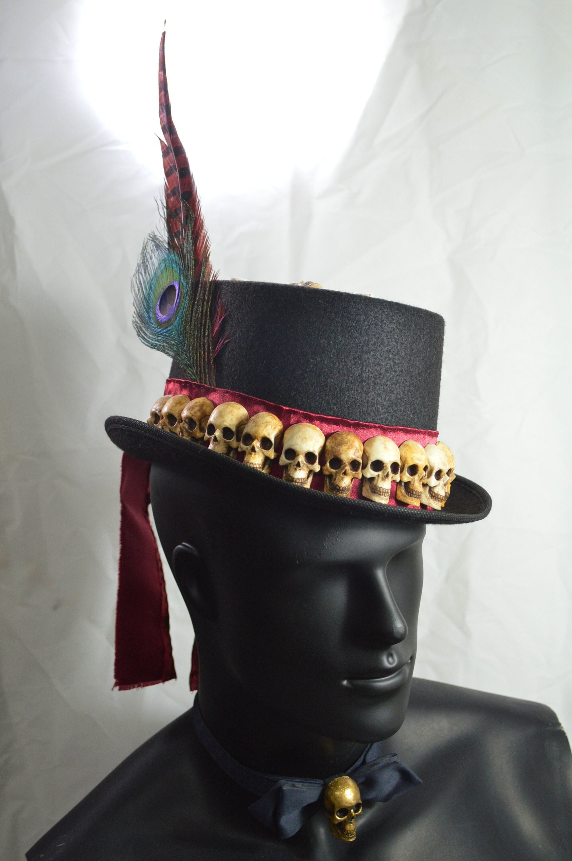 Voodoo priest hat, Papa legba, Baron Samedi, witchcraft, luxury Halloween  costume, skull, festival of the dead, Cosplay, Gothic chic