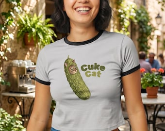 Weird Cat Shirt | Women's Ringer Tee | Funny Cat Shirt