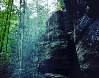 Morris Cove Waterfall Photo: North Carolina Landscape Art (Digital Download)