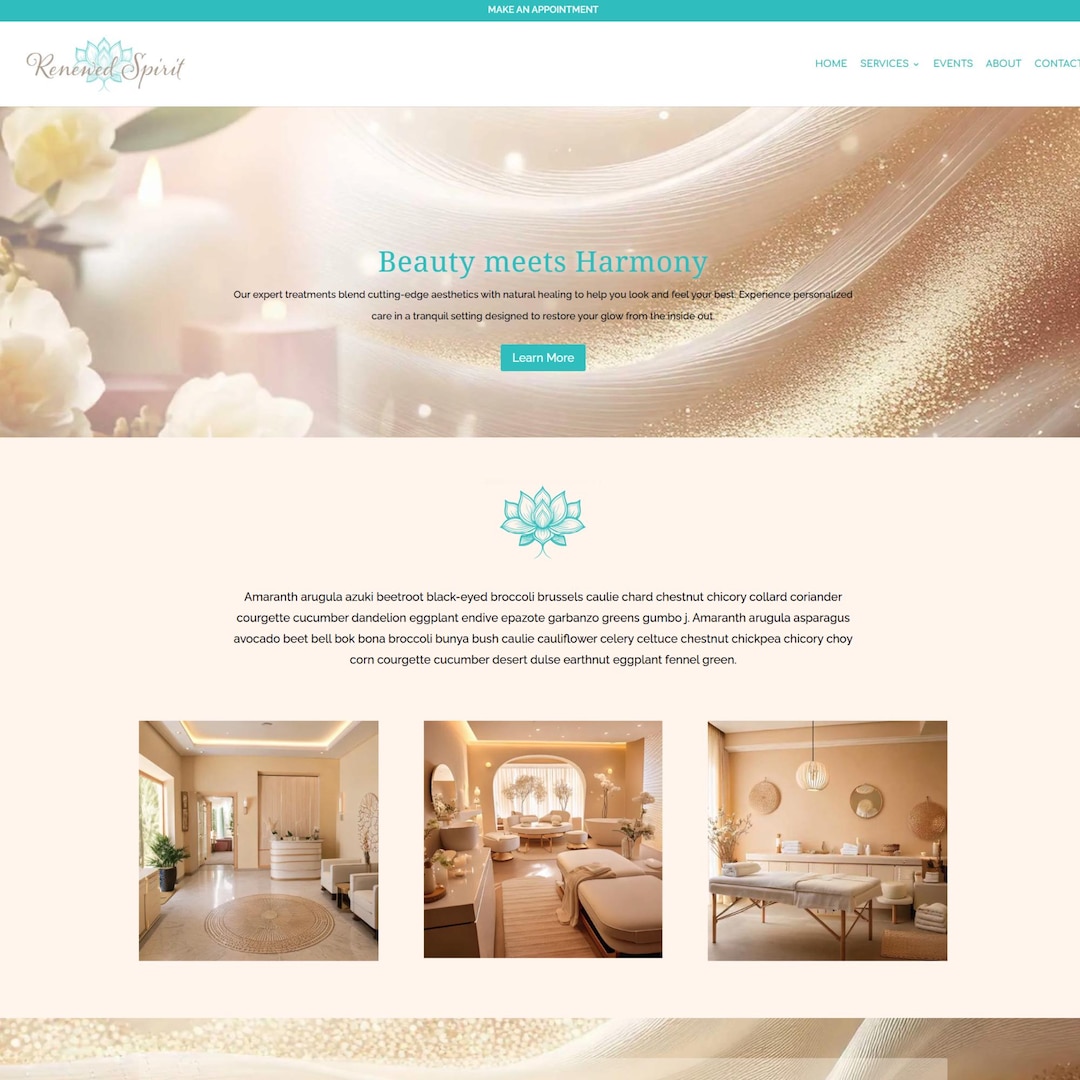 Spa Website Layout Medical Spa Website Design: Wellness Wordpress Divi Theme - Etsy
